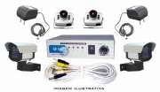 Kit Cftv de segurança 02 micro câmeras+sequencial+fontes+ca